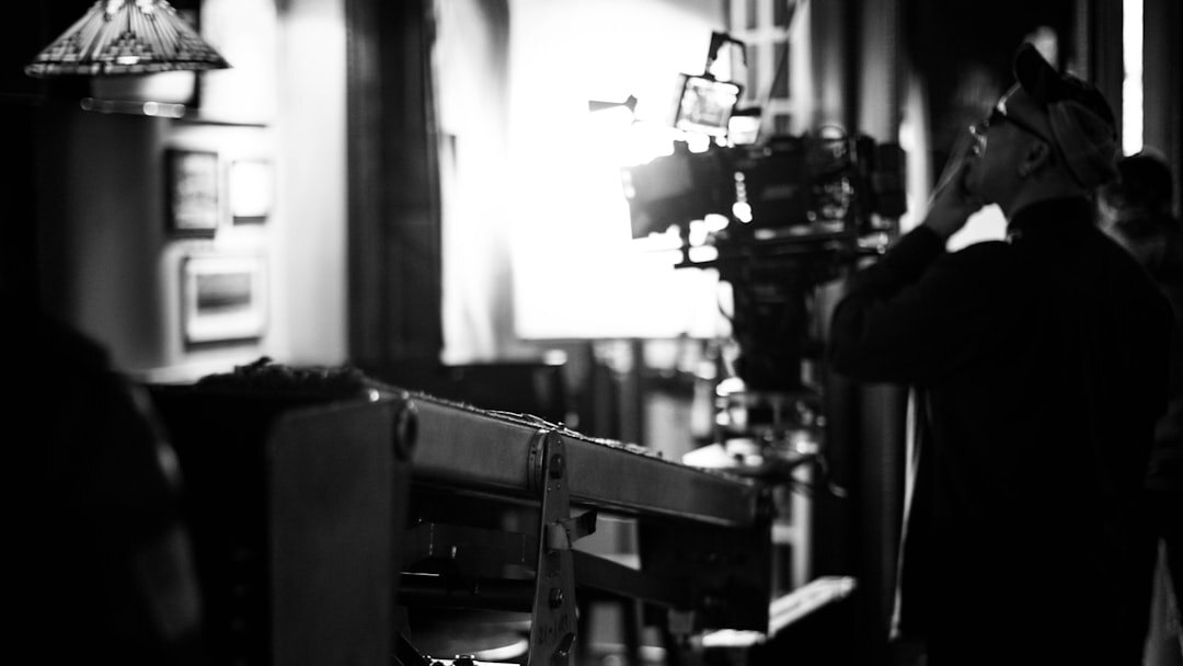 cinematographer filming scene