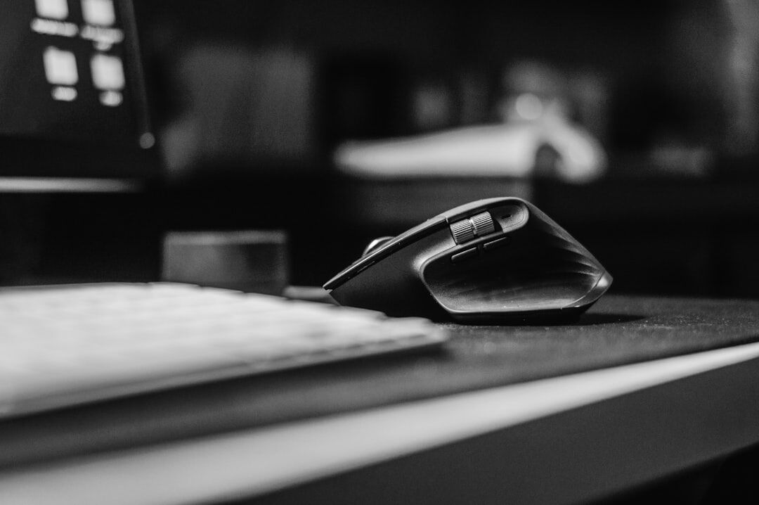 close up of editing mouse