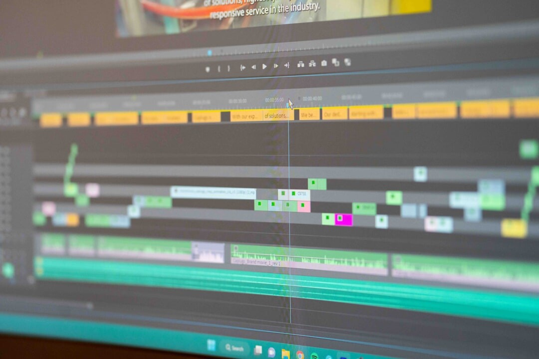 video editing software interface